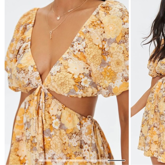 Forever 21 Yellow Floral Dress - Picture 5 of 5